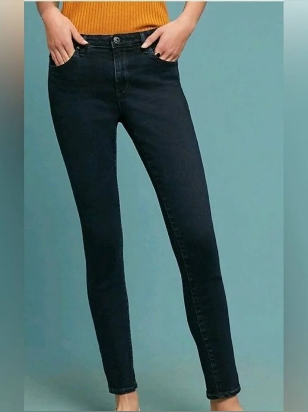 Anthropologie Dark Wash The Abbey Ankle Skinny Jeans Size 27
